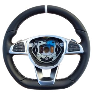 MERCEDES-BENZ AMG SPORT PACKAGE 2014+ WHITE STEERING WHEEL W205 W213 NAPPA NEW