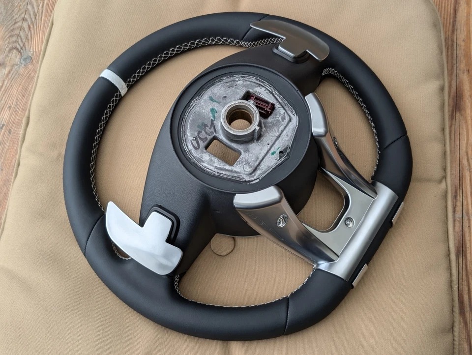 NEW LEATHER steering wheel for Mercedes 2014-2018 AMG W205 W213 W447 Vito WHITE - Image 4